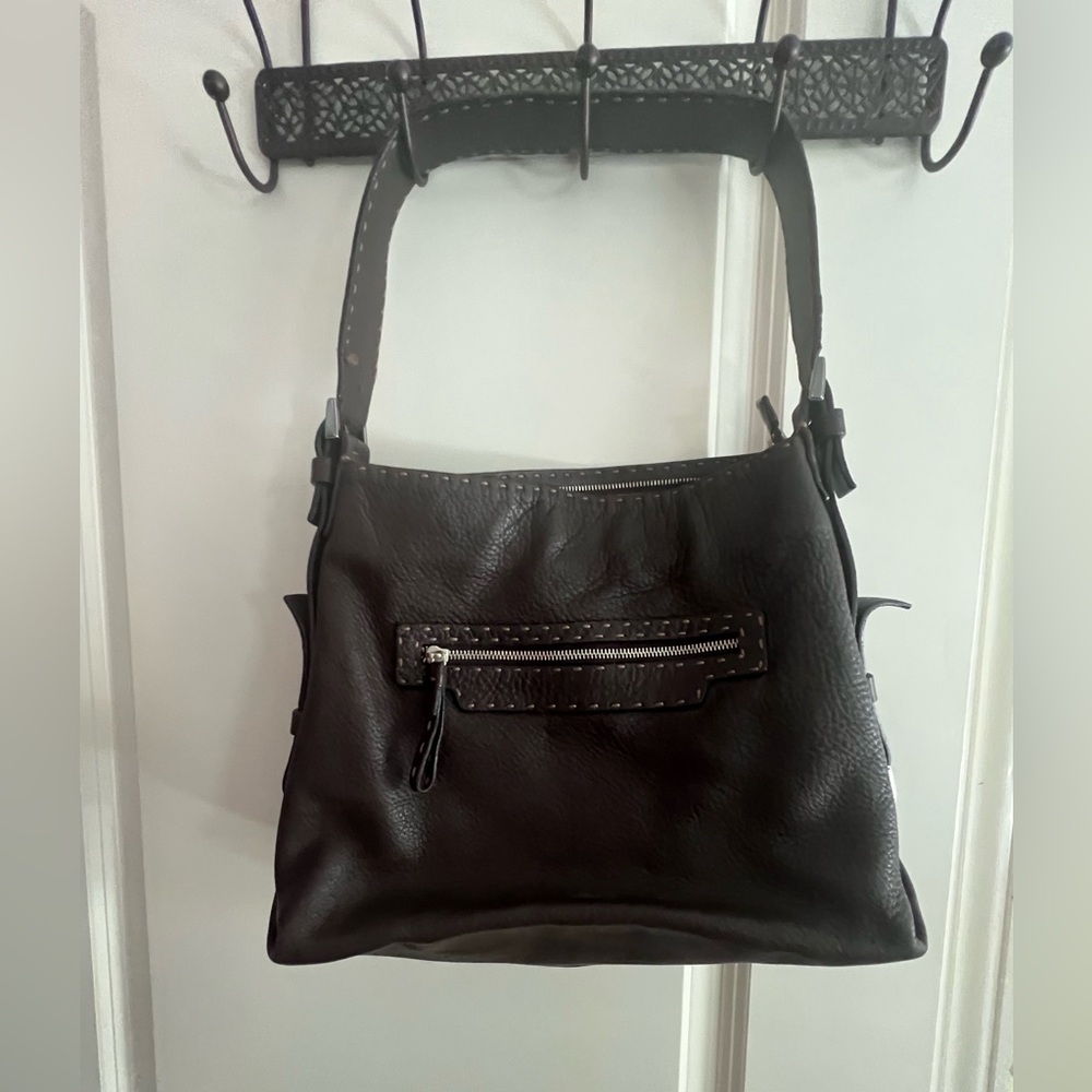 Francesco Biasia Chocolate Leather Handbag